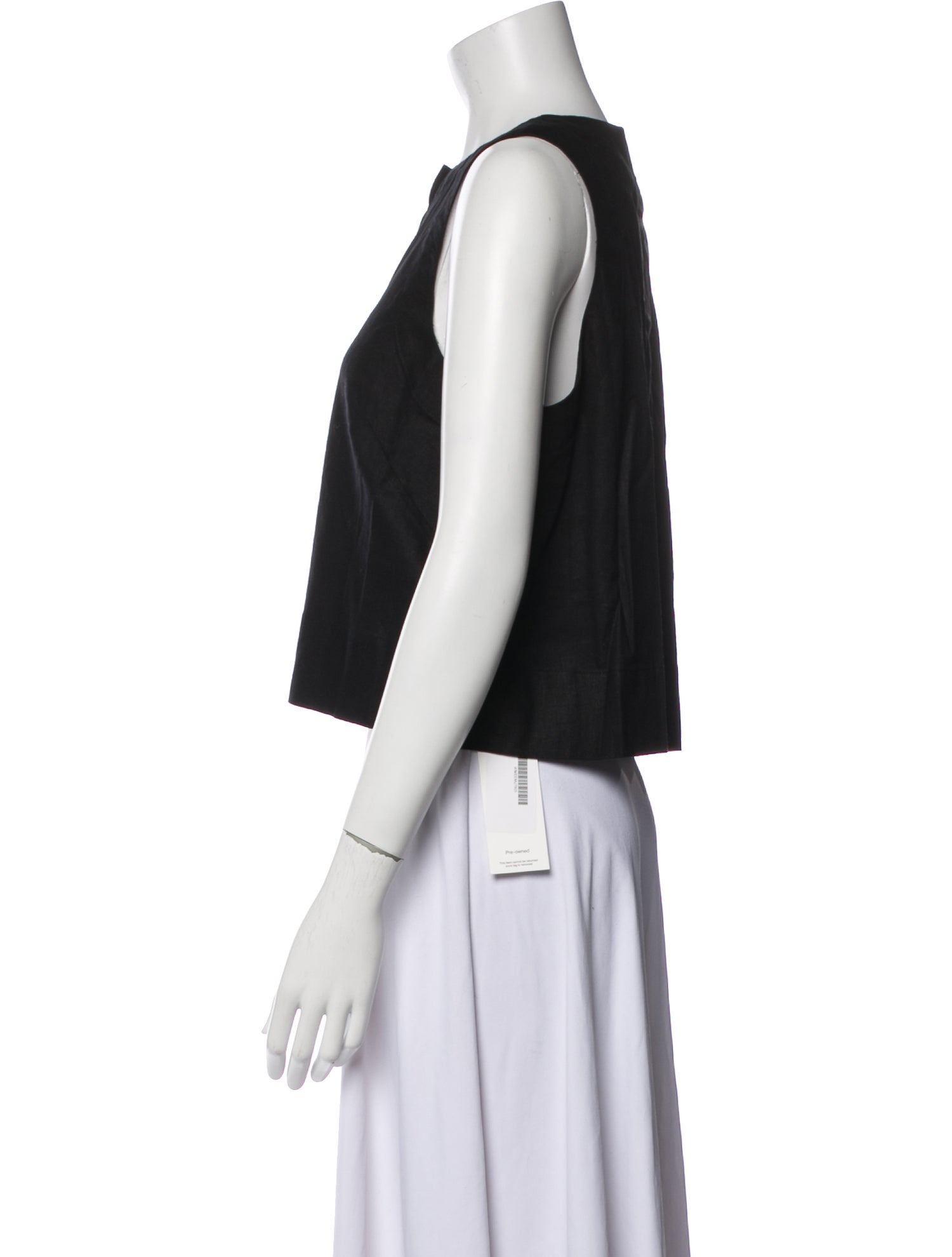 ME+EM Linen Crew Neck Crop Top w/ Tags