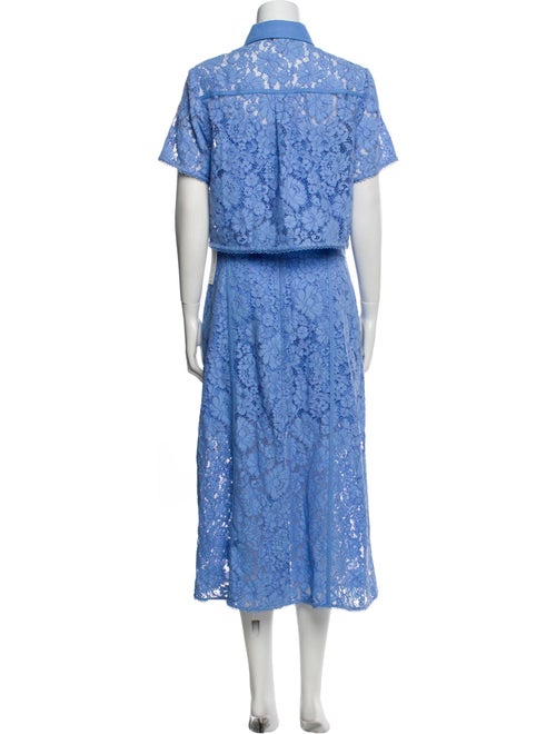 ME+EM Lace Pattern Embroidered Accent Skirt Set