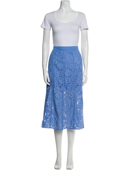 ME+EM Lace Pattern Embroidered Accent Skirt Set
