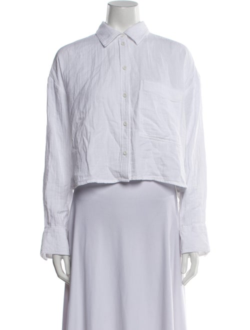 ME+EM Long Sleeve Button-Up Top