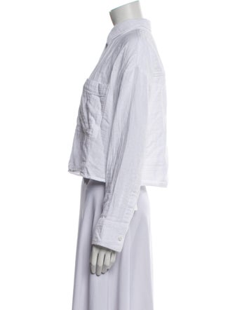 ME+EM Long Sleeve Button-Up Top