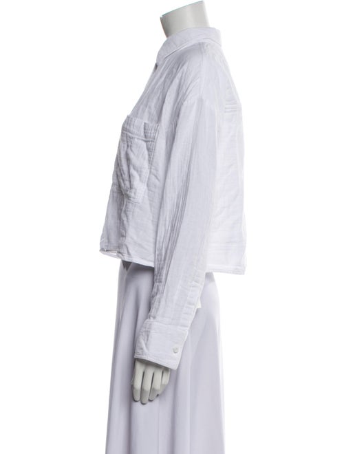 ME+EM Long Sleeve Button-Up Top