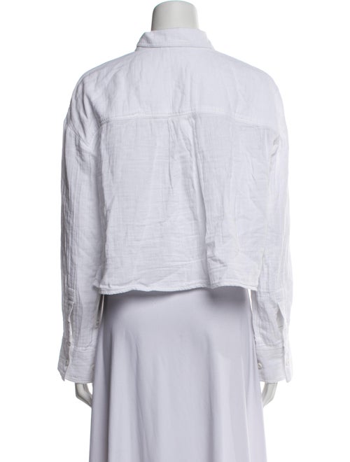 ME+EM Long Sleeve Button-Up Top