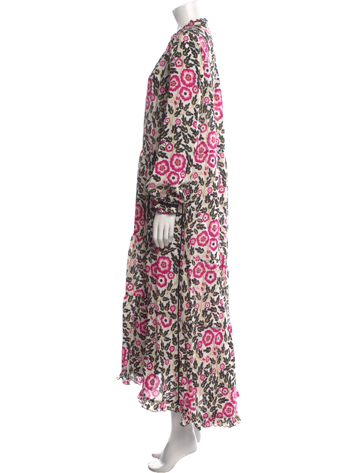 ME+EM Floral Print Long Dress