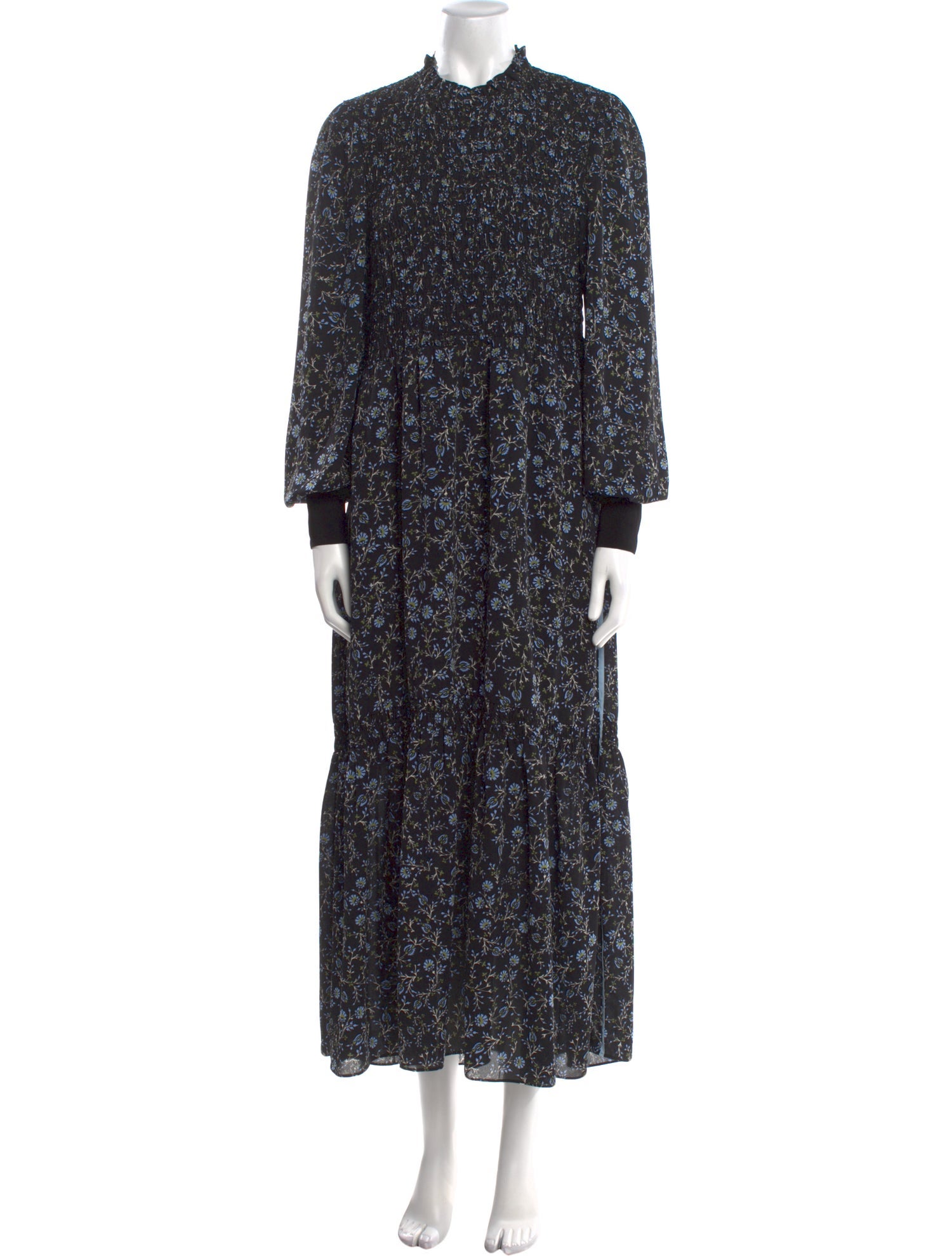 ME+EM Floral Print Long Dress