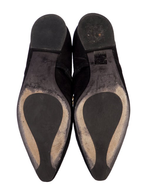 ME+EM Suede Chain-Link Accents Mary Jane Flats