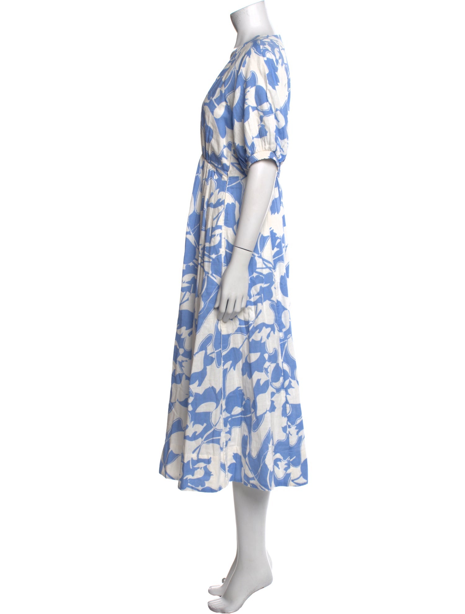 ME+EM Floral Print Long Dress