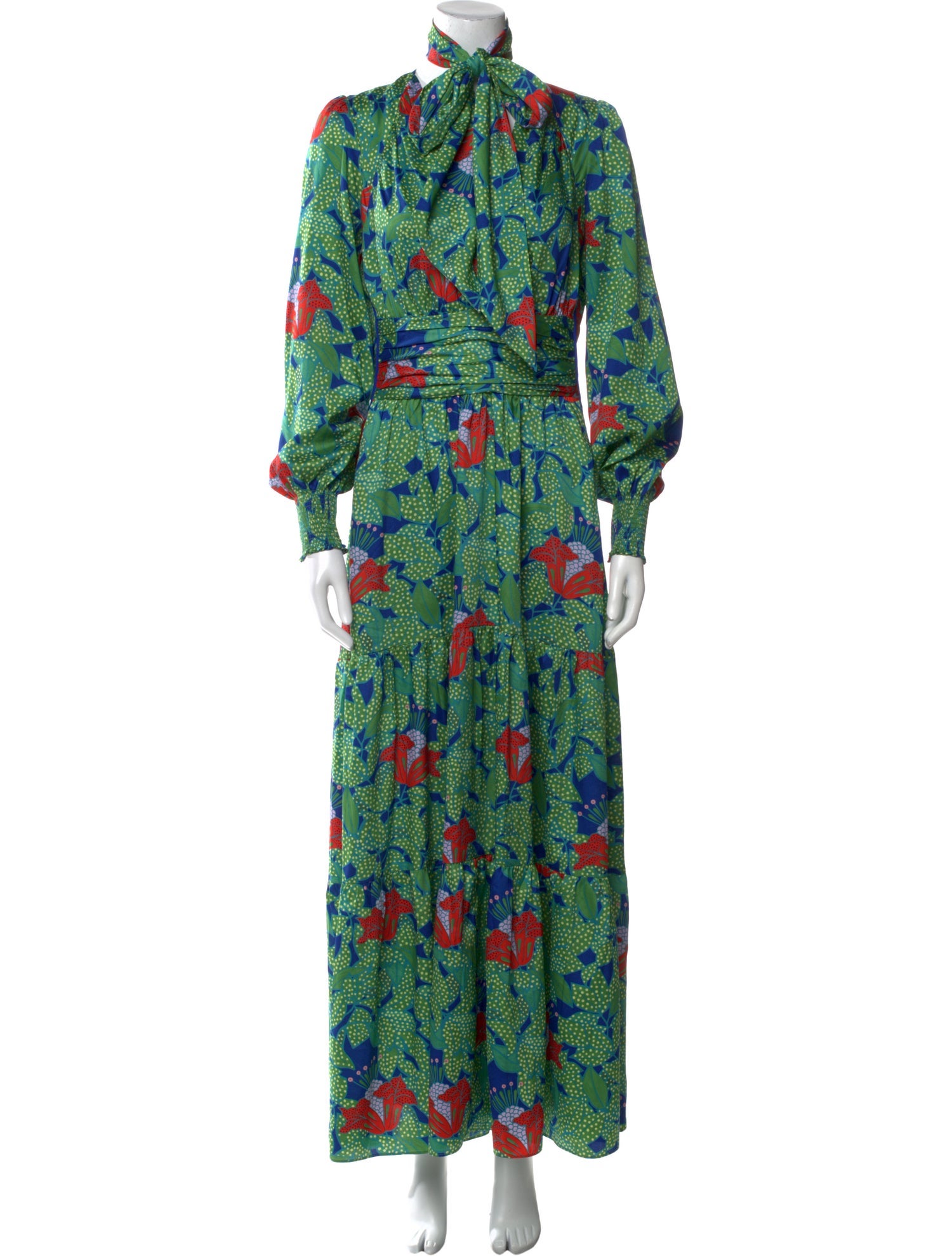 ME+EM Floral Print Long Dress