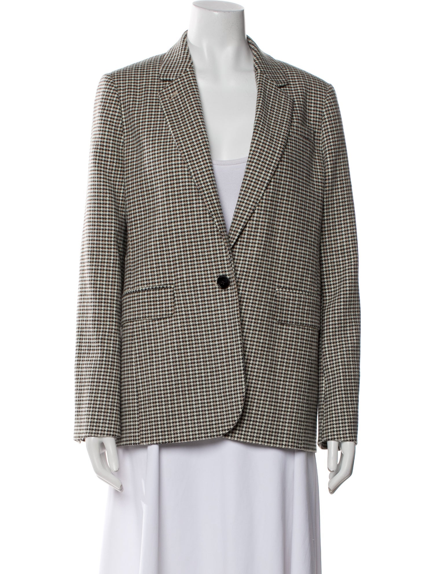 ME+EM Wool Houndstooth Print Blazer w/ Tags