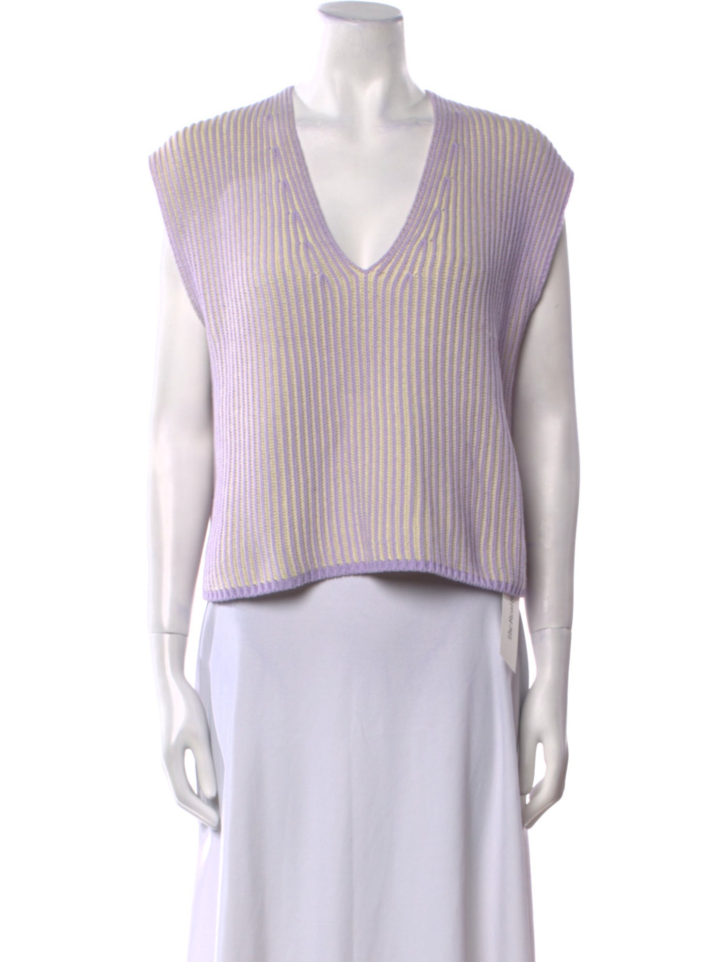 ME+EM Striped V-Neck Sweater