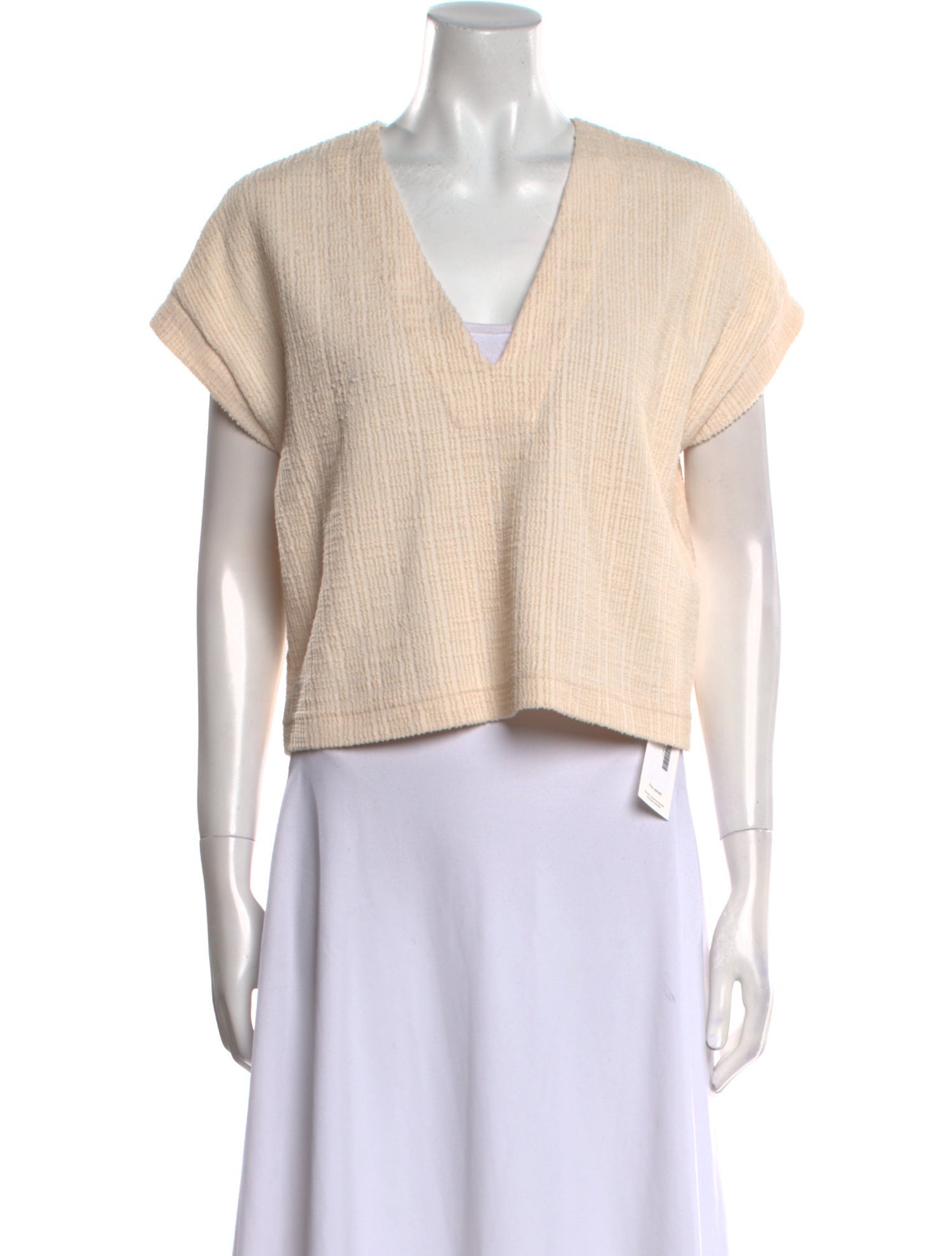 ME+EM V-Neck Short Sleeve Crop Top