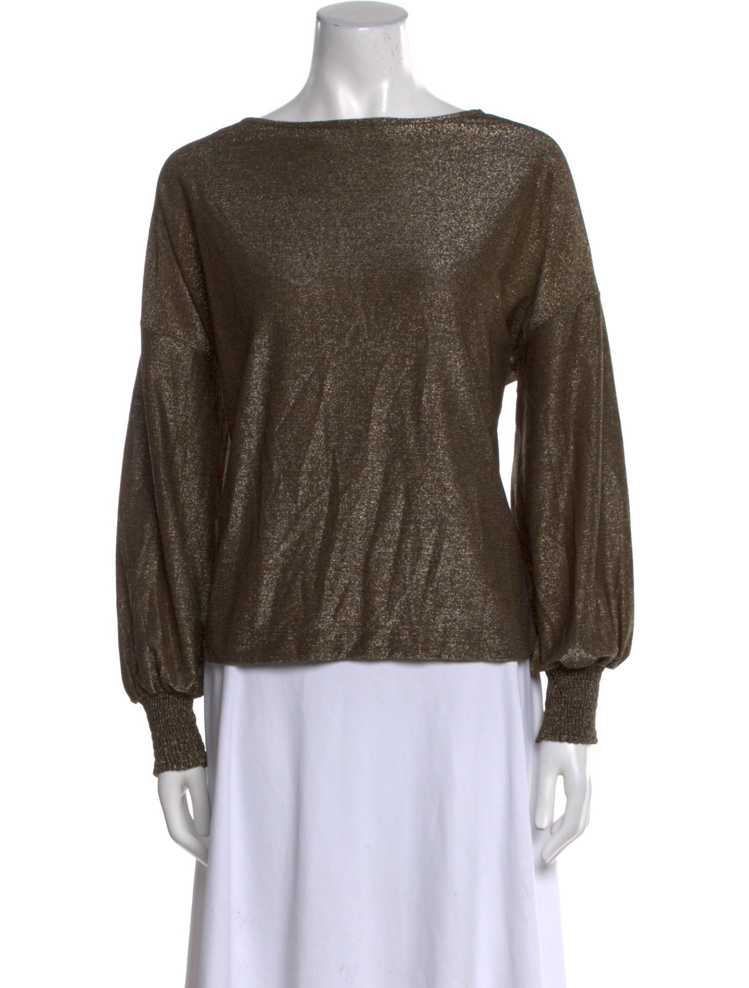 ME+EM Bateau Neckline Long Sleeve Top