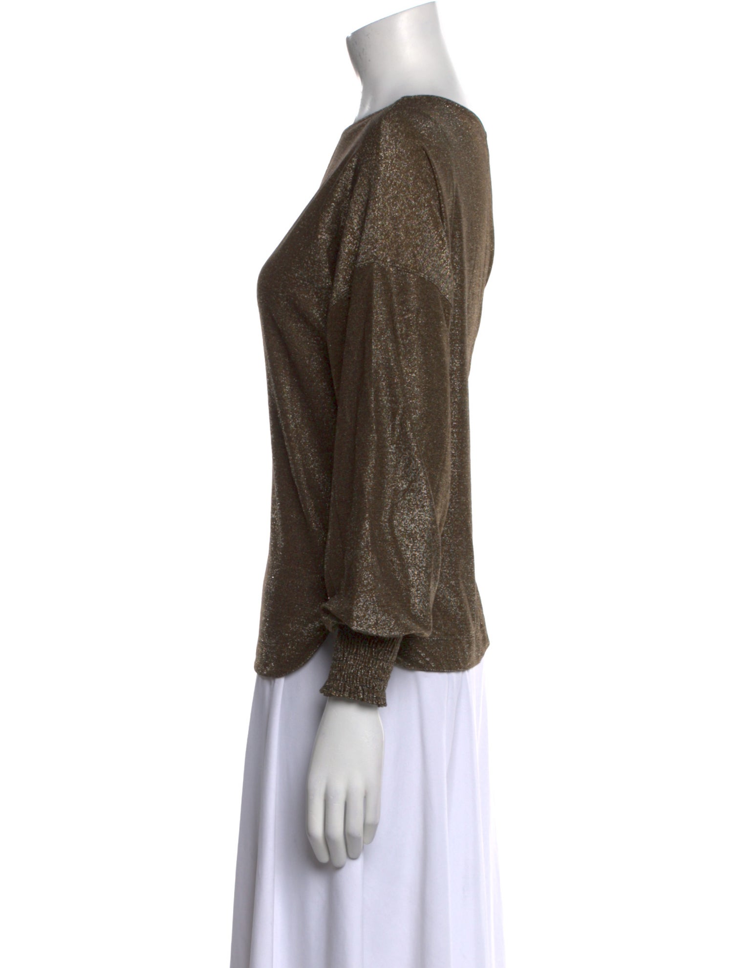 ME+EM Bateau Neckline Long Sleeve Top