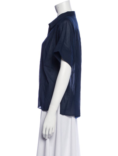 ME+EM Short Sleeve Button-Up Top