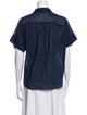 ME+EM Short Sleeve Button-Up Top