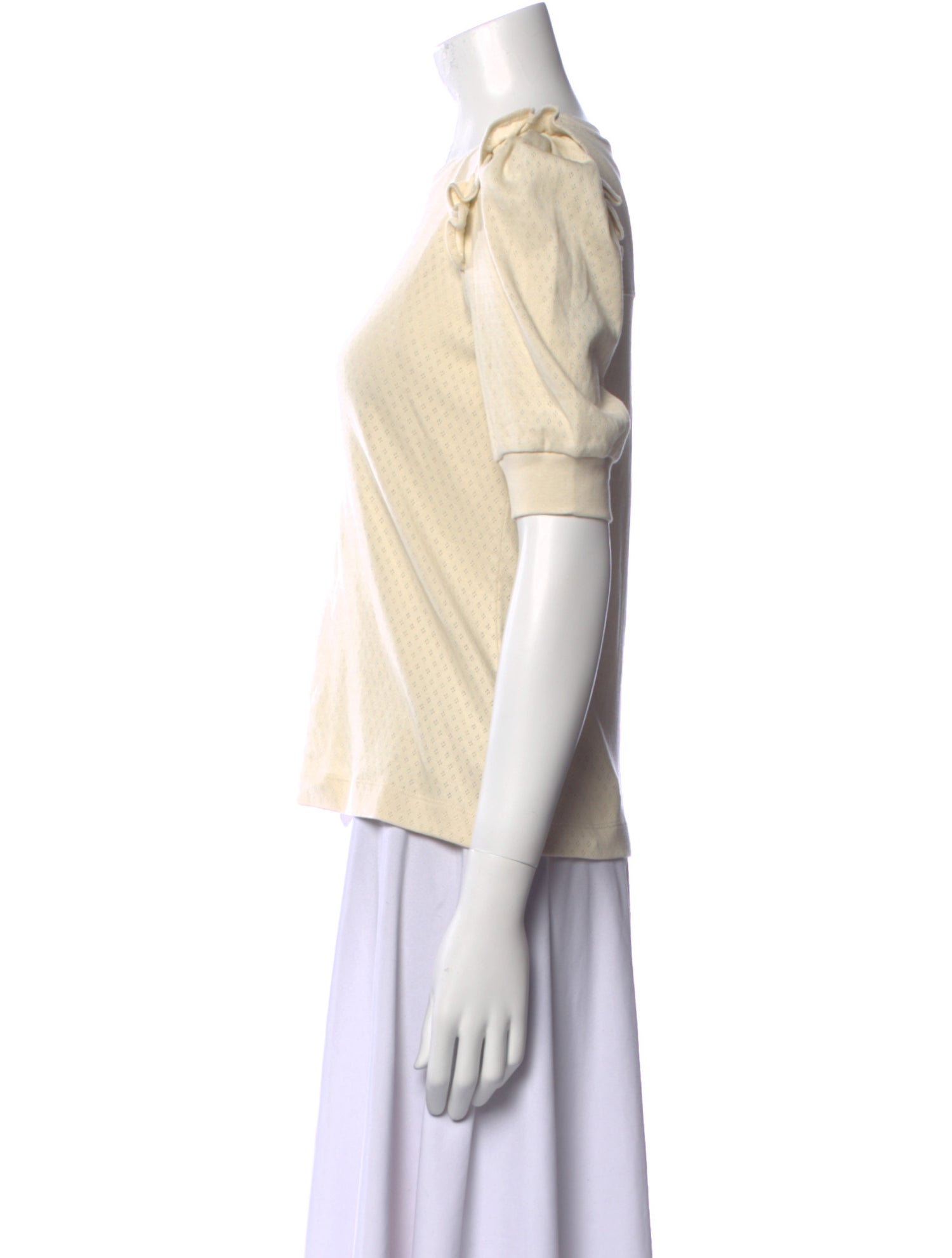 ME+EM Bateau Neckline Short Sleeve Top