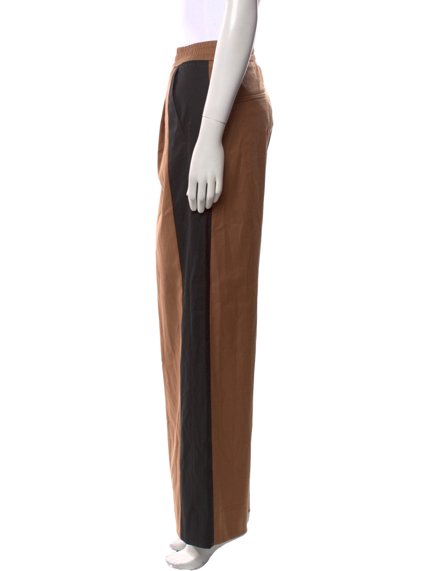 ME+EM Colorblock Pattern Wide Leg Pants