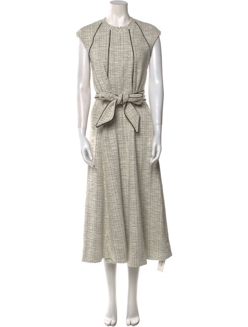 ME+EM Plaid Print Long Dress