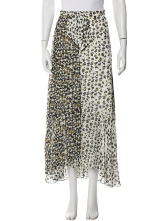 ME+EM Animal Print Long Skirt