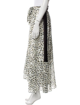 ME+EM Animal Print Long Skirt