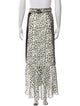 ME+EM Animal Print Long Skirt
