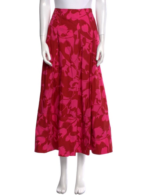 ME+EM Floral Print Midi Length Skirt