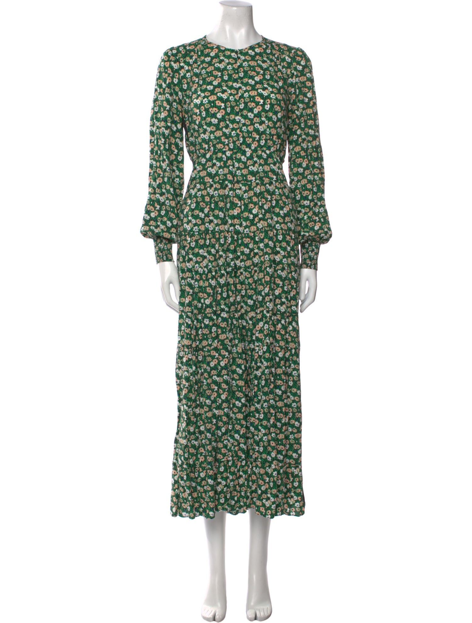 ME+EM Floral Print Long Dress