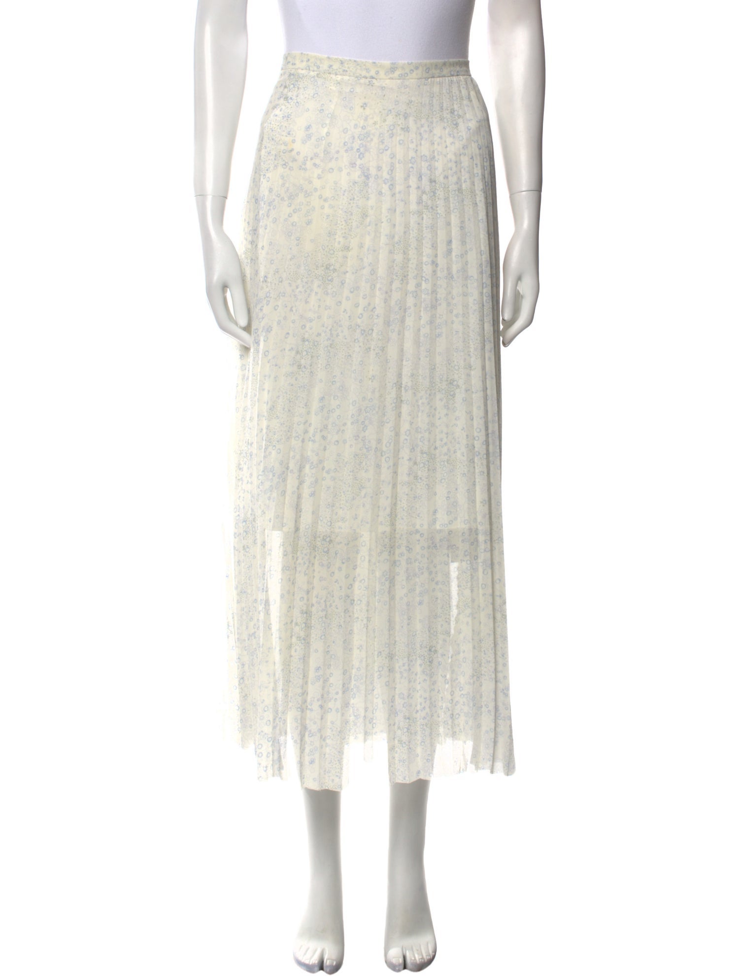 ME+EM Lace Pattern Midi Length Skirt