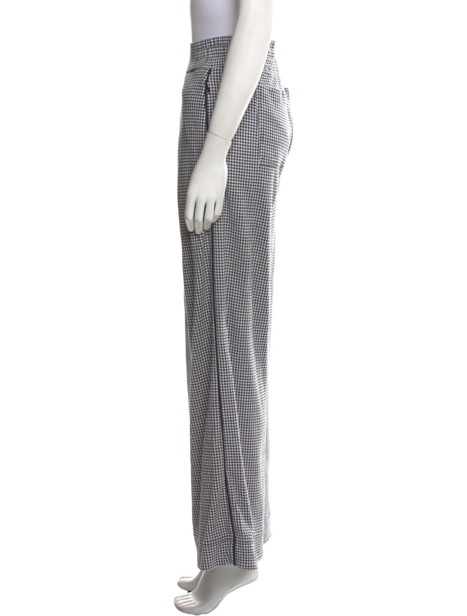 ME+EM Houndstooth Print Wide Leg Pants