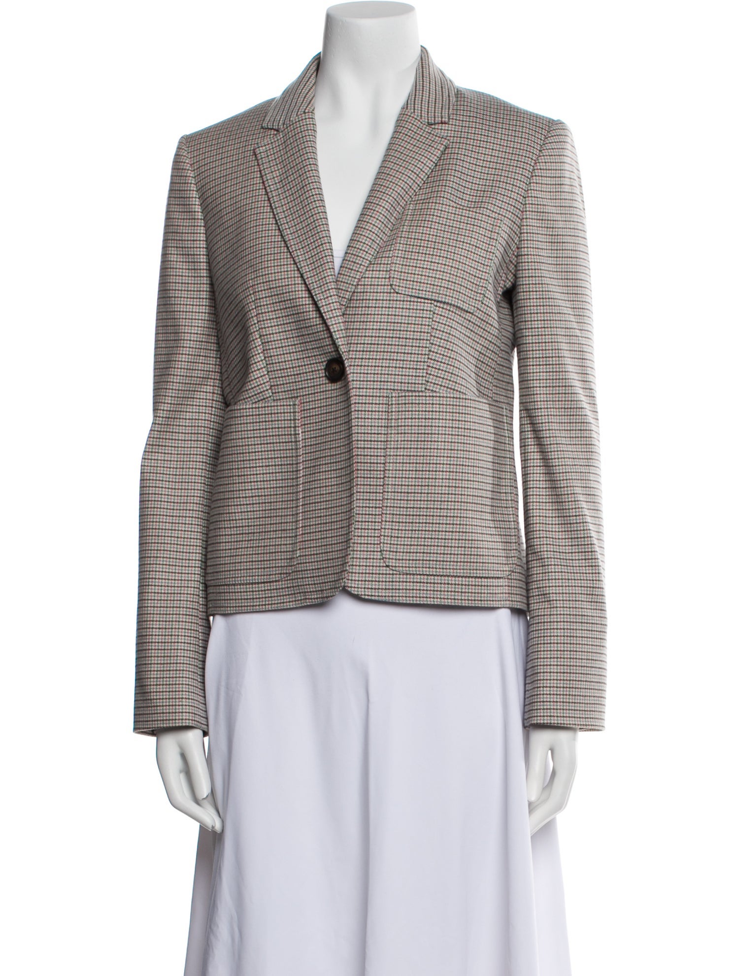 ME+EM Plaid Print Blazer