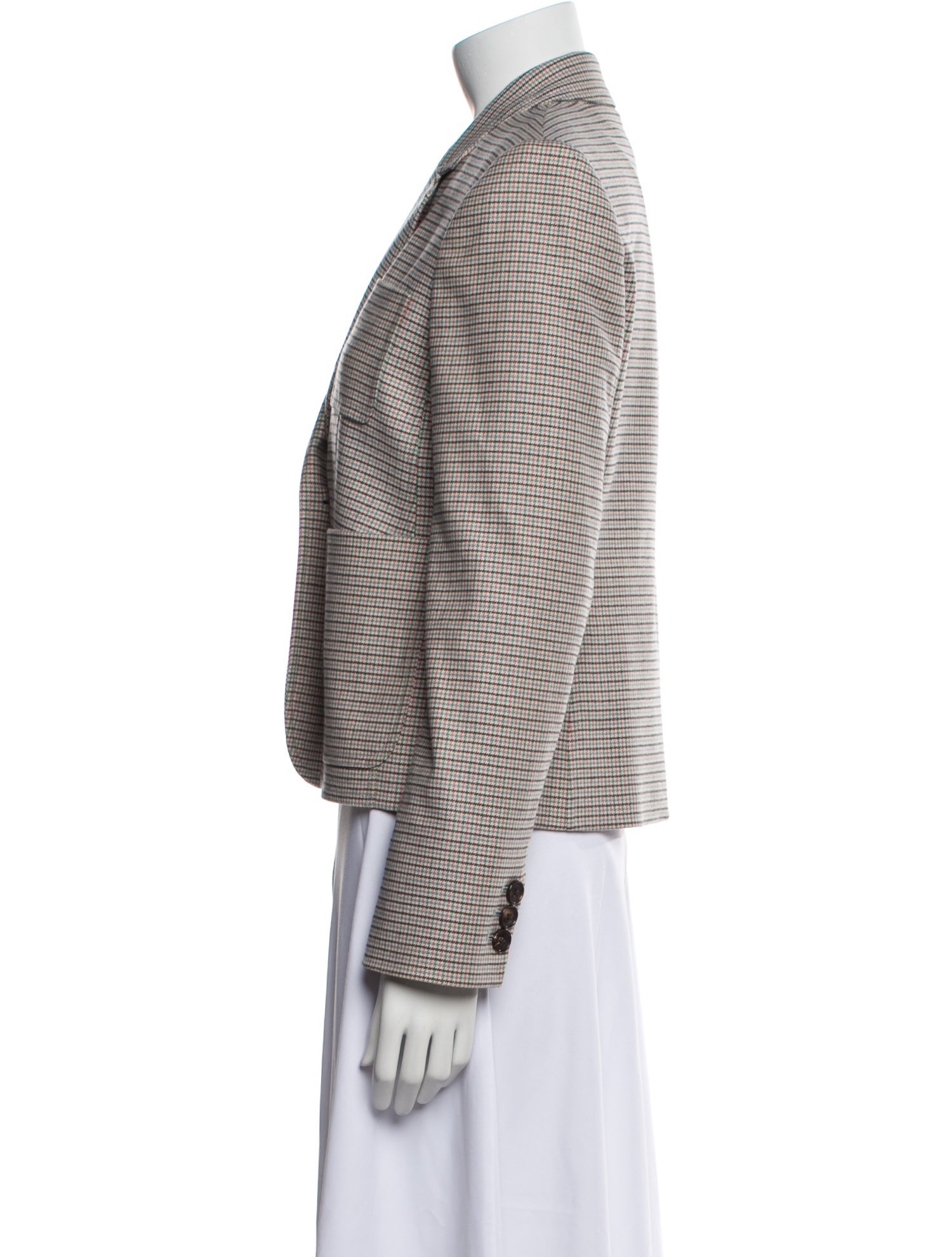 ME+EM Plaid Print Blazer