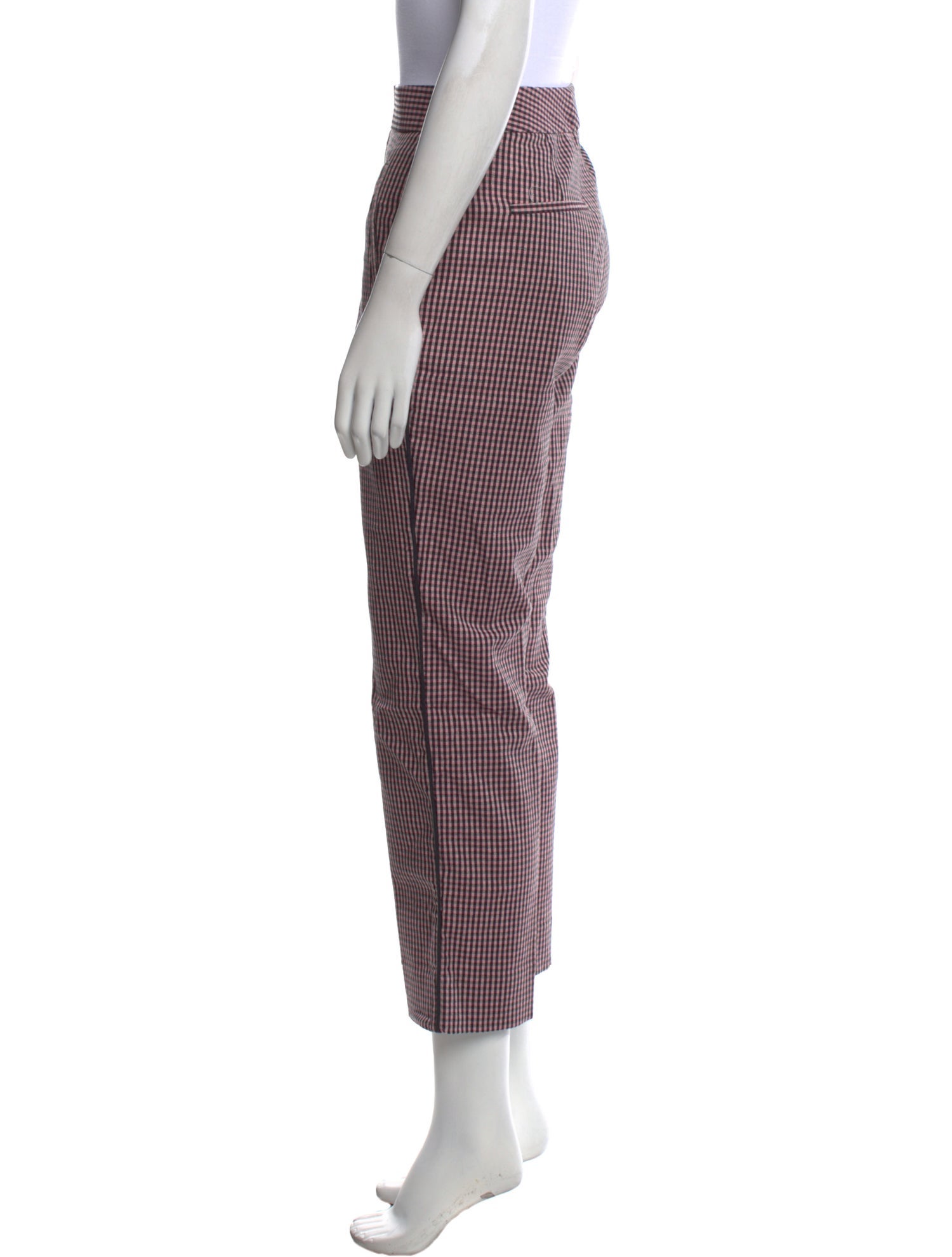 ME+EM Plaid Print Straight Leg Pants