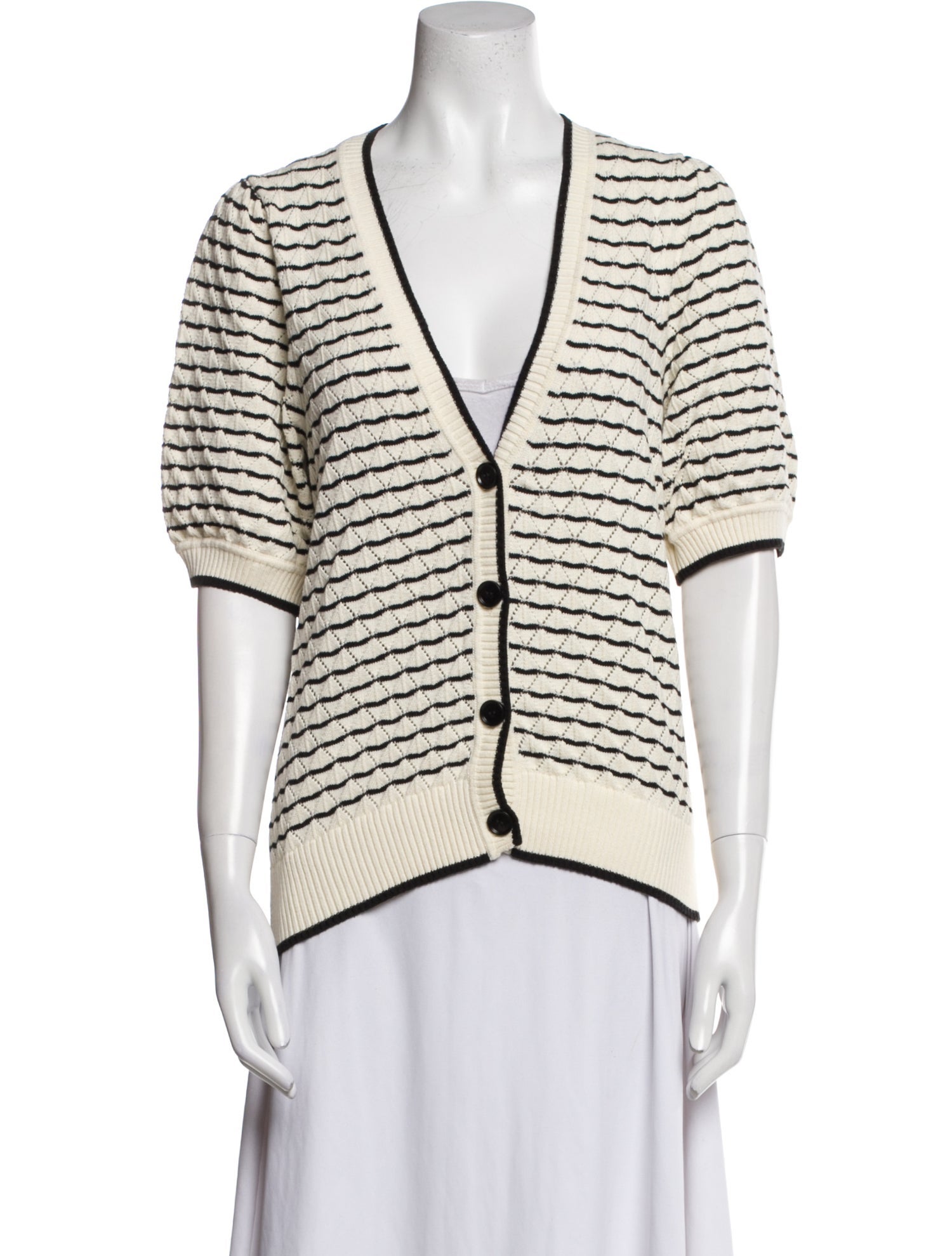 ME+EM Striped V-Neck Sweater