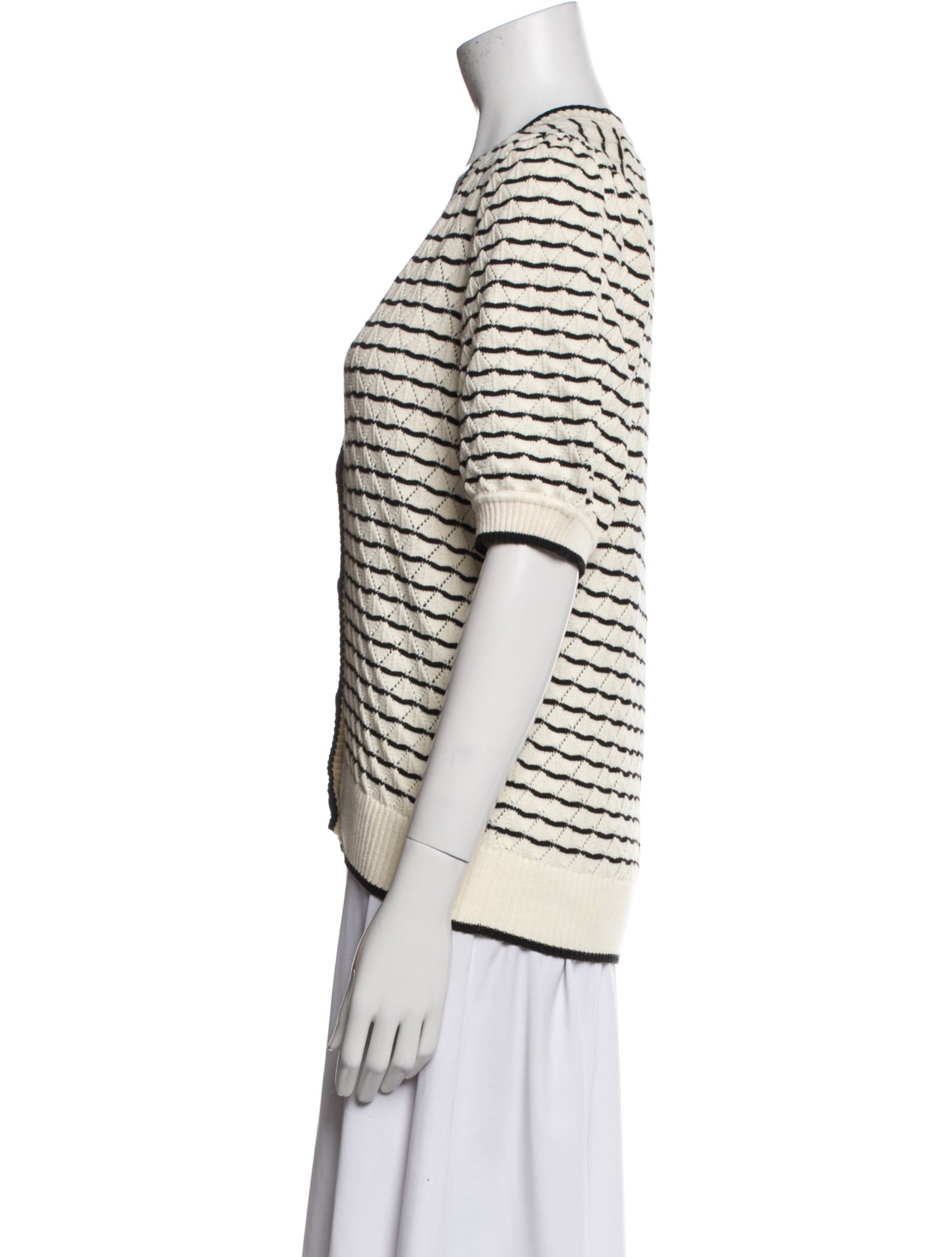 ME+EM Striped V-Neck Sweater