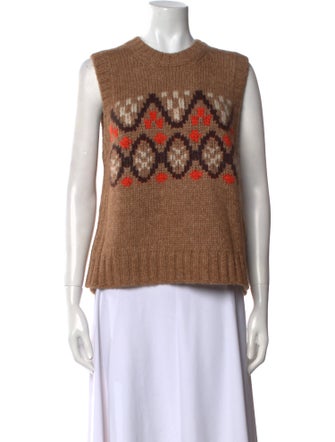 ME+EM Printed Crew Neck Sweater