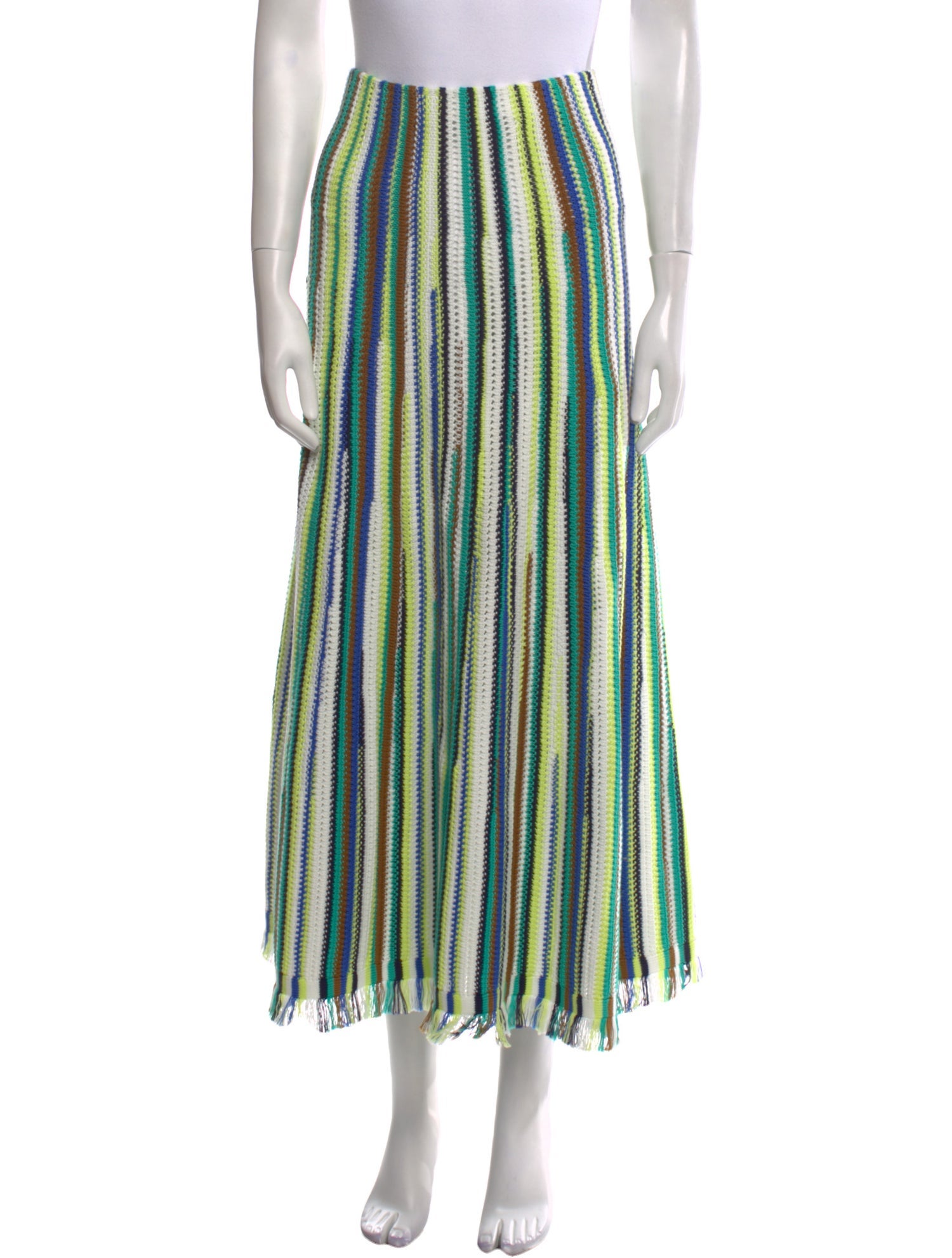 ME+EM Striped Midi Length Skirt