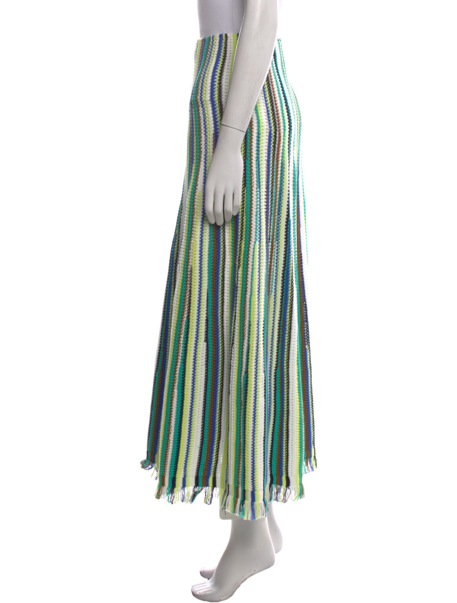 ME+EM Striped Midi Length Skirt