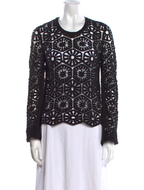 ME+EM Patterned Crew Neck Sweater