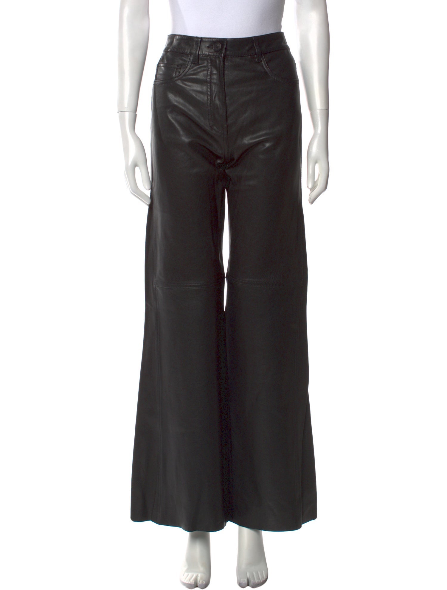 ME+EM Leather Wide Leg Pants