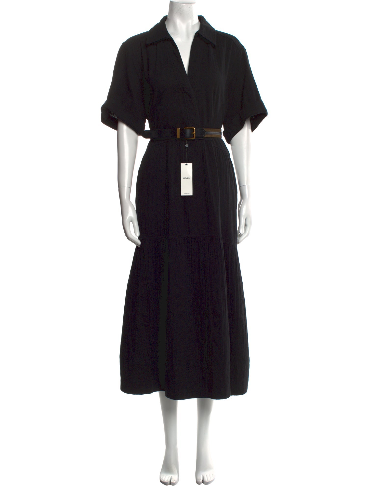 ME+EM V-Neck Long Dress