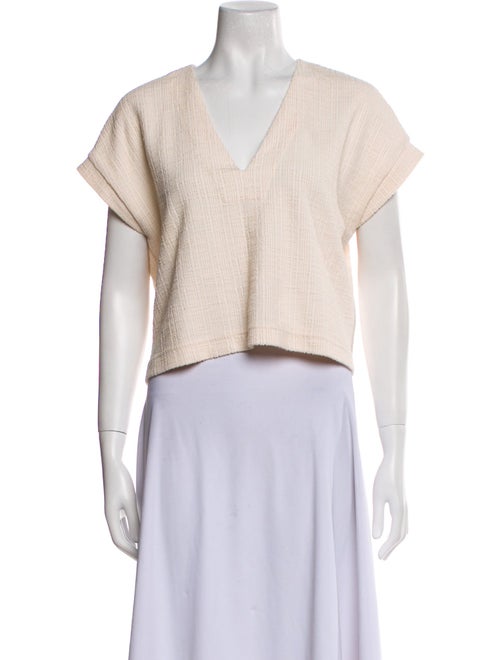 ME+EM V-Neck Short Sleeve Crop Top