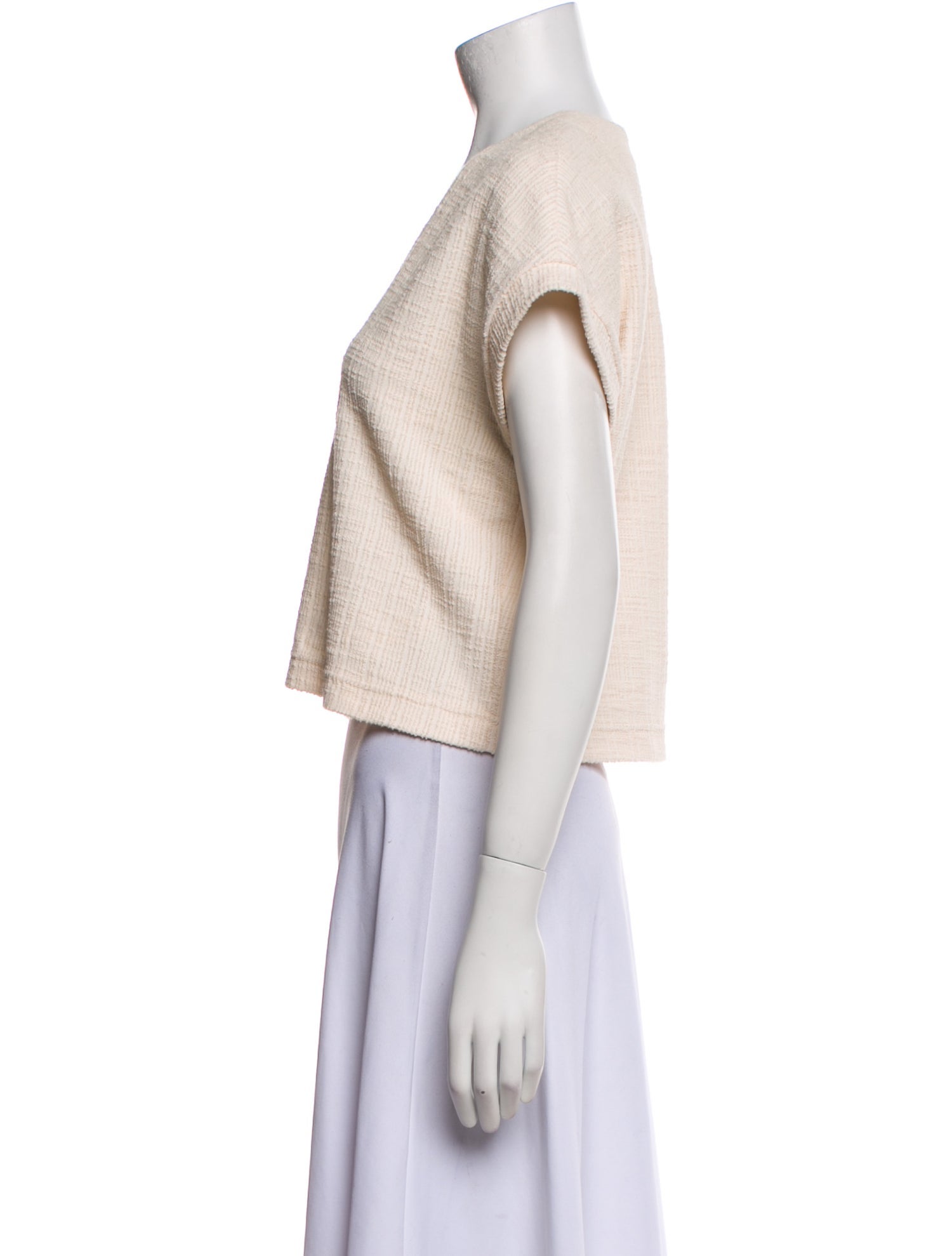 ME+EM V-Neck Short Sleeve Crop Top