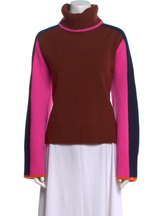 ME+EM Wool Colorblock Pattern Sweater