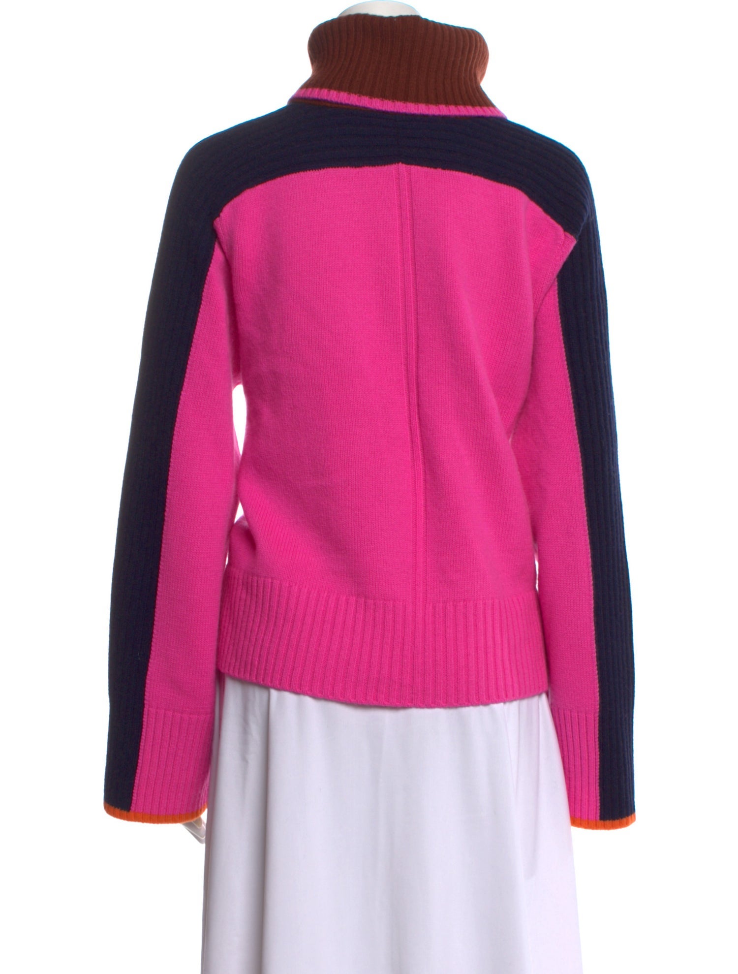 ME+EM Wool Colorblock Pattern Sweater