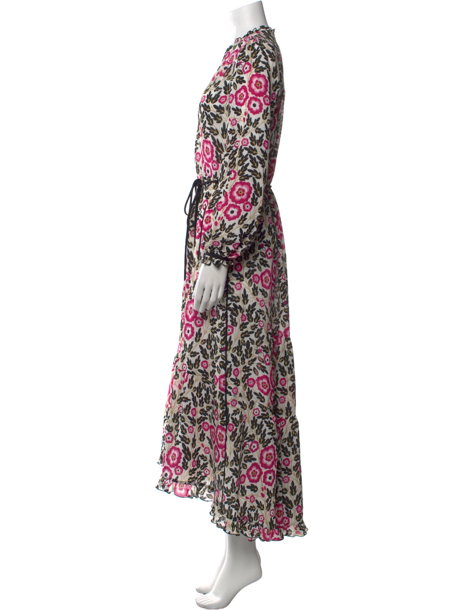 ME+EM Floral Print Long Dress