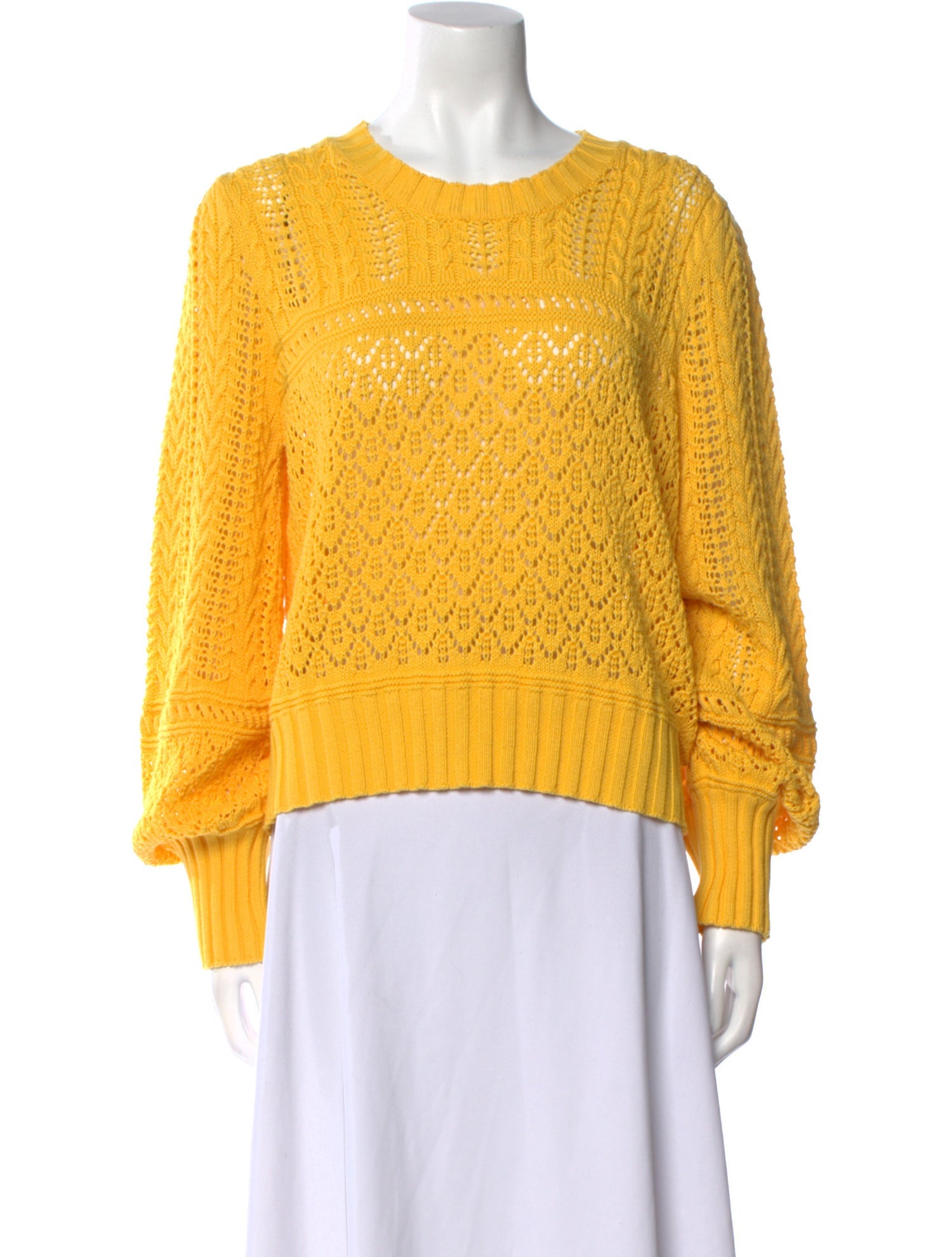 ME+EM Patterned Scoop Neck Sweater