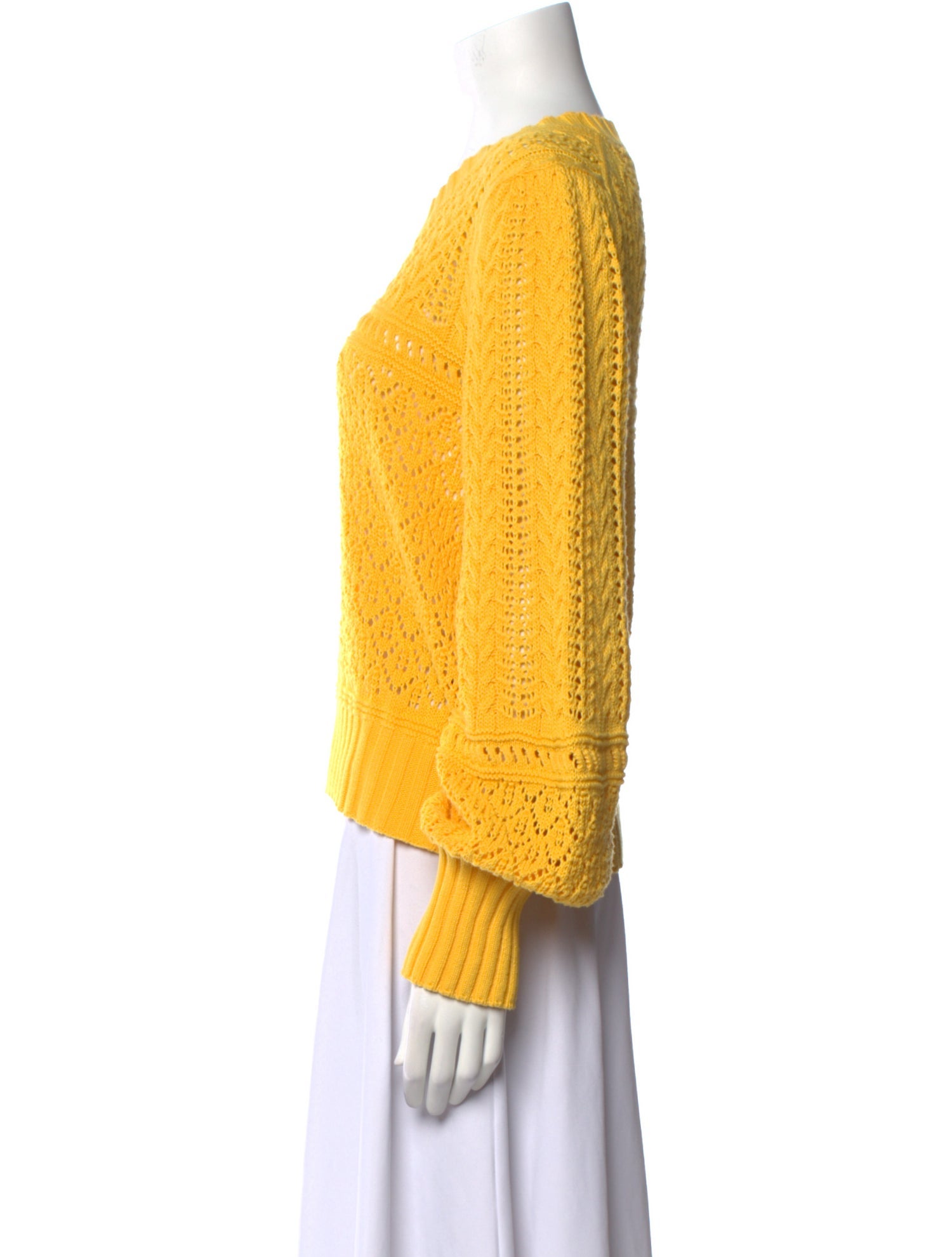 ME+EM Patterned Scoop Neck Sweater