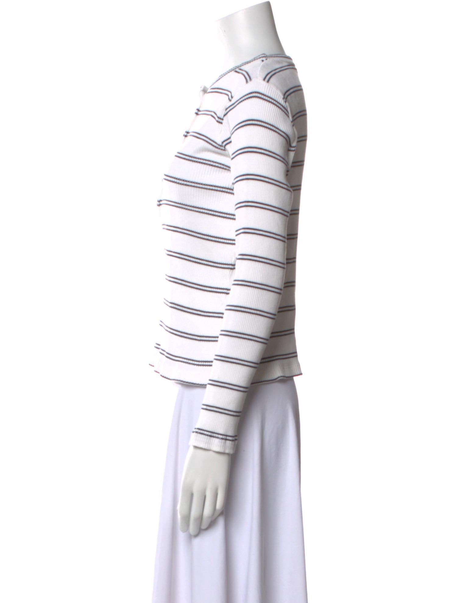 ME+EM Striped Crew Neck Top