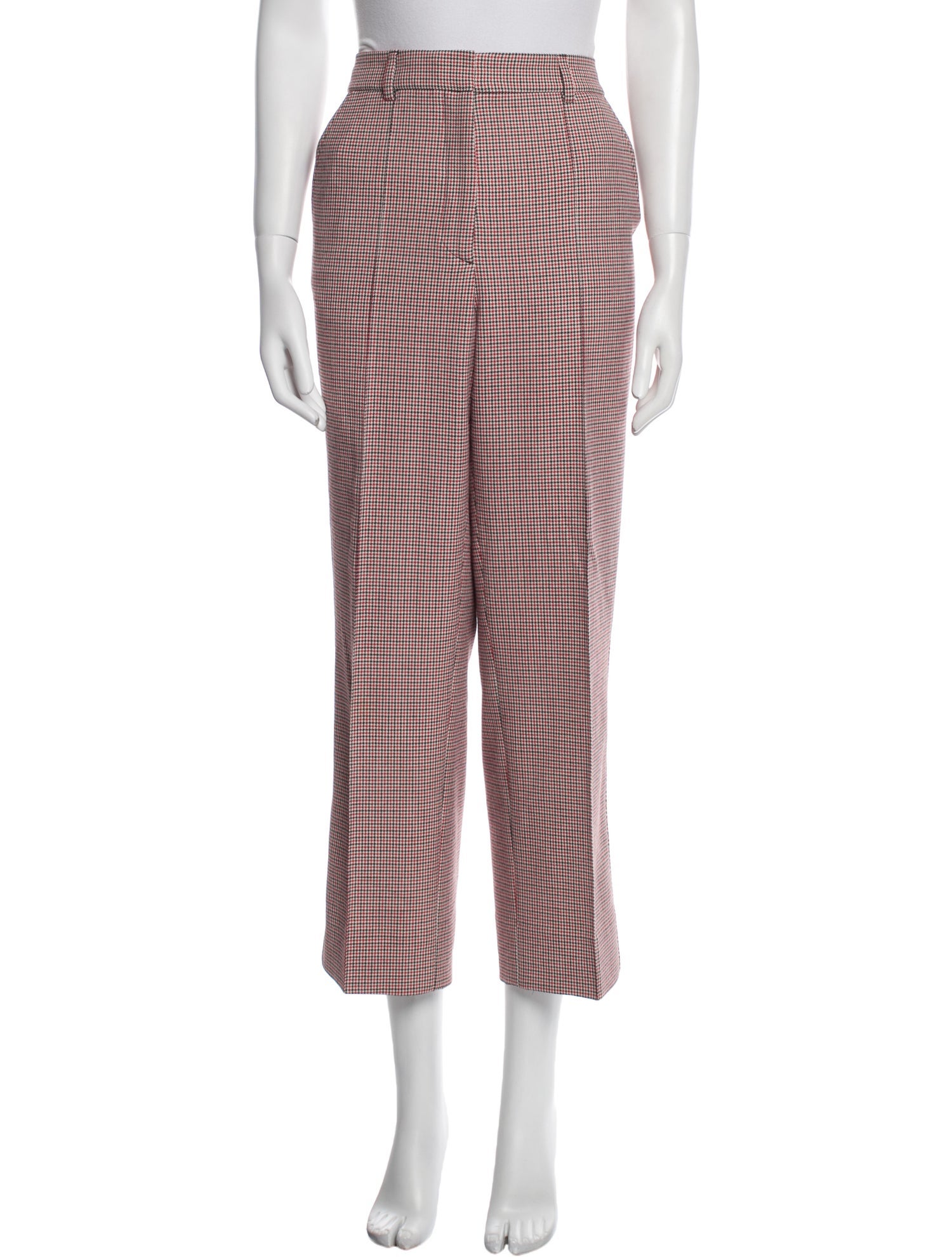 ME+EM Plaid Print Straight Leg Pants