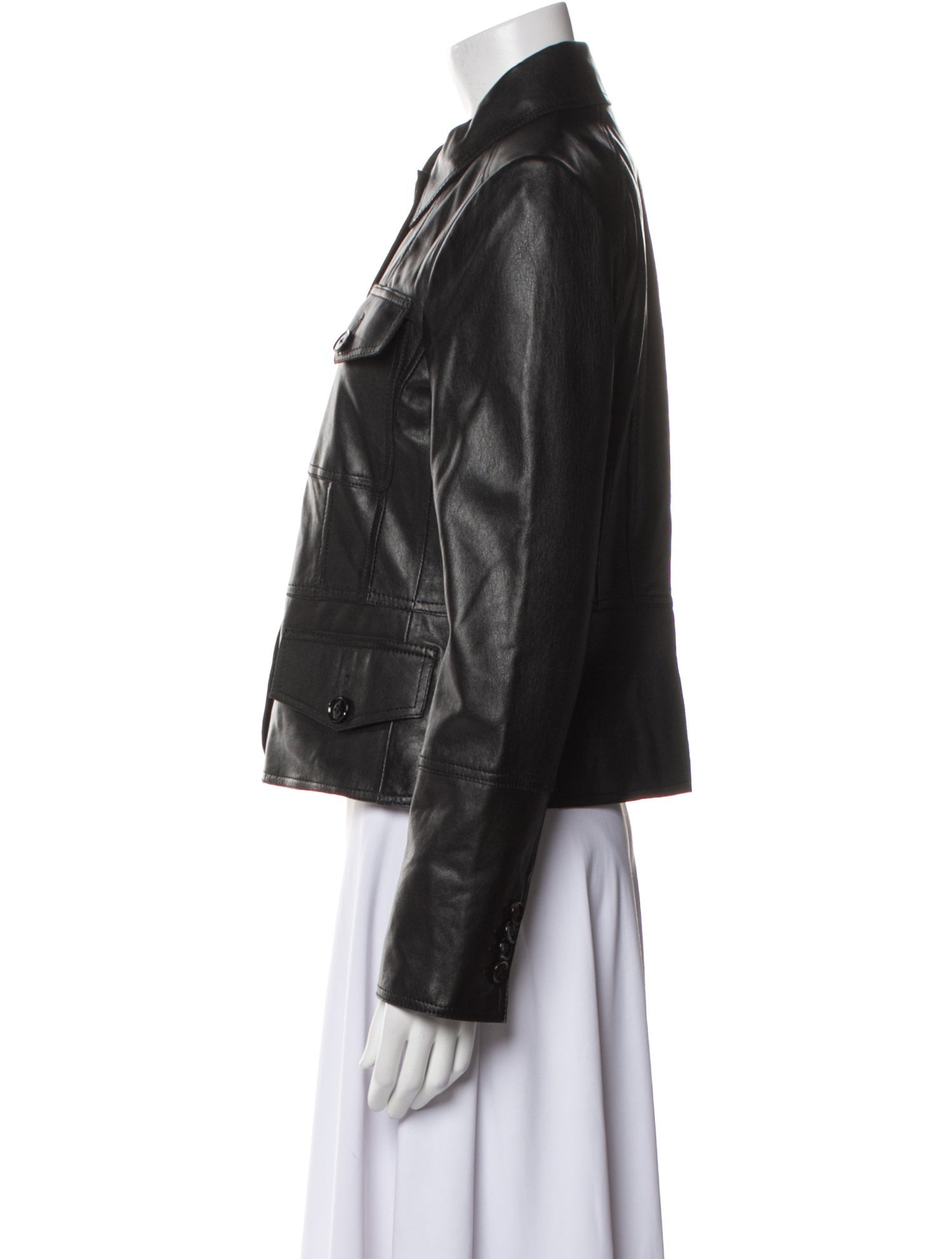 ME+EM Leather Biker Jacket